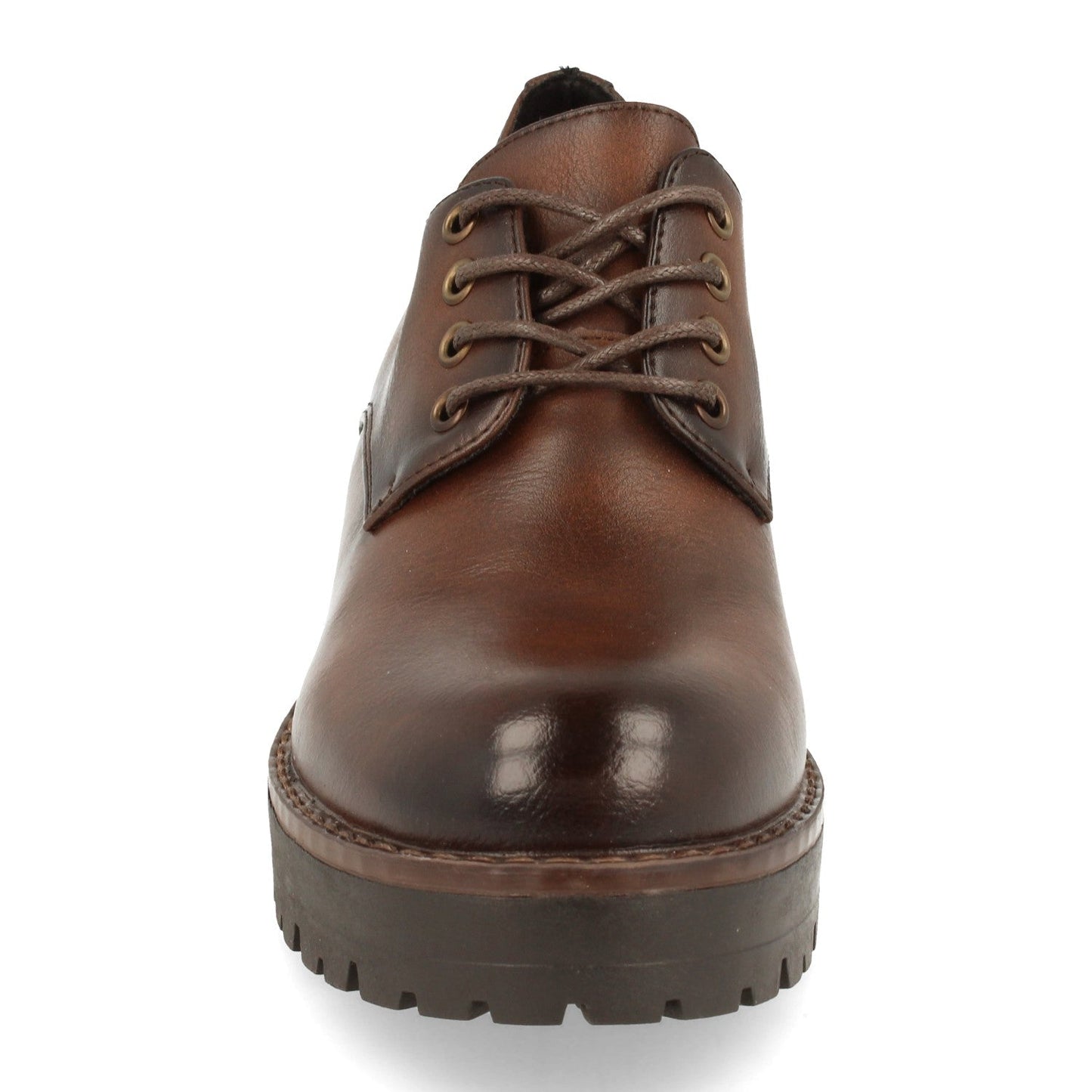 Zapato Cómodo  con Tacón y Mini Plataforma  -Marron